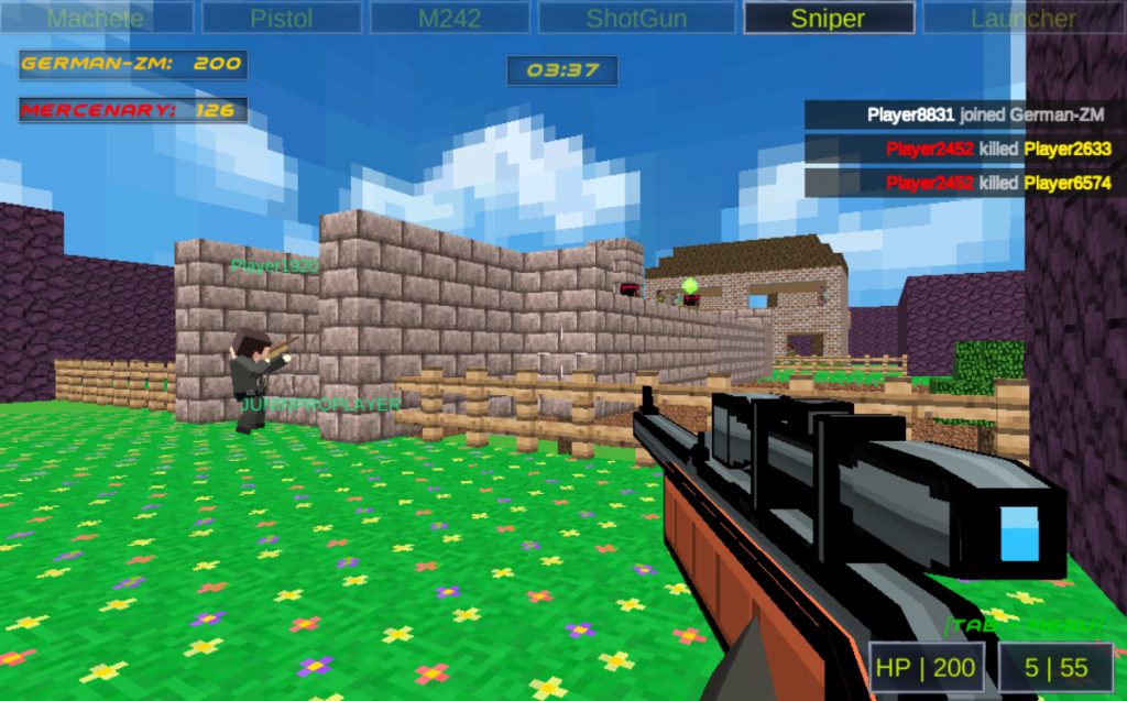 بازی آنلاین شوتر تفنگ پیکسلی 3 رایگان